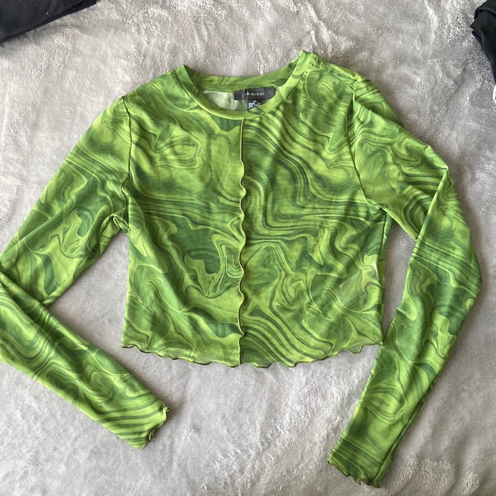 Mesh Green Top
